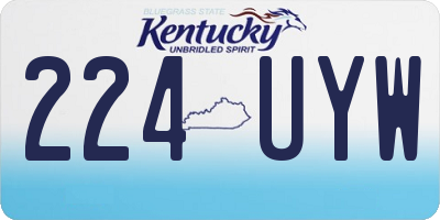 KY license plate 224UYW