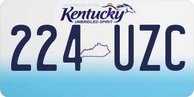 KY license plate 224UZC