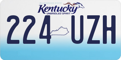 KY license plate 224UZH