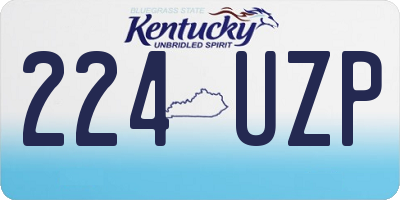 KY license plate 224UZP