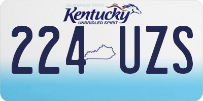 KY license plate 224UZS