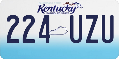 KY license plate 224UZU
