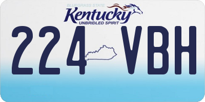 KY license plate 224VBH