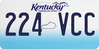 KY license plate 224VCC