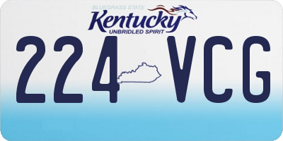 KY license plate 224VCG