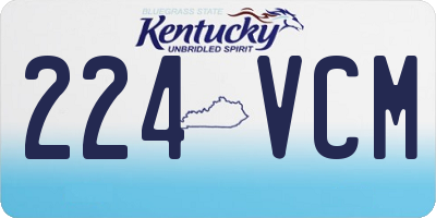 KY license plate 224VCM
