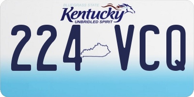 KY license plate 224VCQ