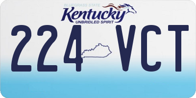 KY license plate 224VCT