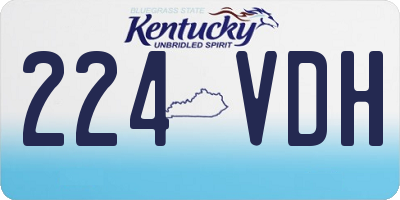 KY license plate 224VDH
