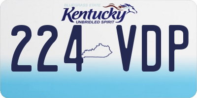 KY license plate 224VDP