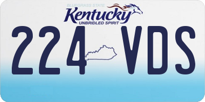 KY license plate 224VDS