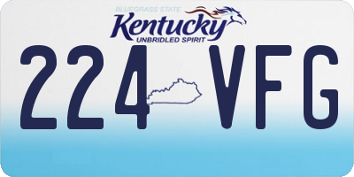 KY license plate 224VFG