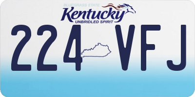 KY license plate 224VFJ