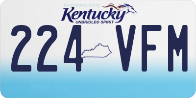 KY license plate 224VFM
