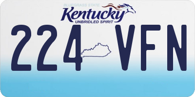 KY license plate 224VFN