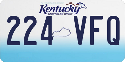 KY license plate 224VFQ