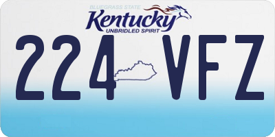 KY license plate 224VFZ