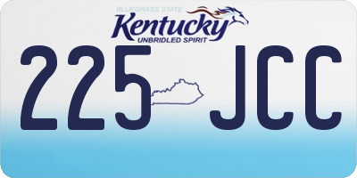 KY license plate 225JCC