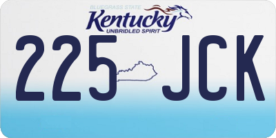 KY license plate 225JCK