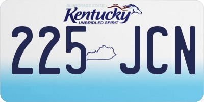 KY license plate 225JCN