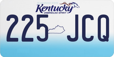 KY license plate 225JCQ