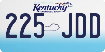 KY license plate 225JDD