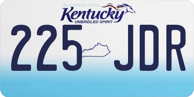 KY license plate 225JDR