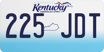 KY license plate 225JDT