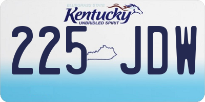 KY license plate 225JDW