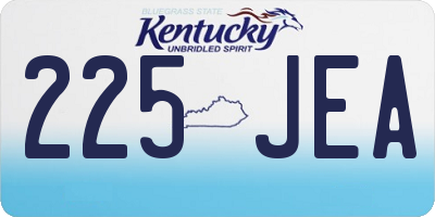 KY license plate 225JEA