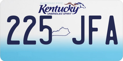 KY license plate 225JFA