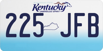 KY license plate 225JFB