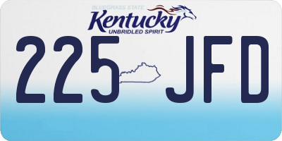 KY license plate 225JFD