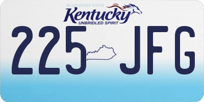 KY license plate 225JFG