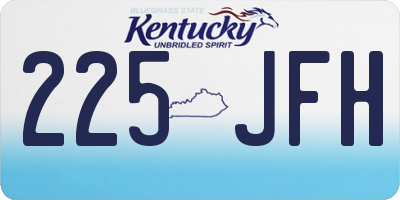 KY license plate 225JFH