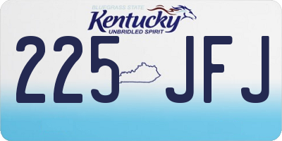 KY license plate 225JFJ