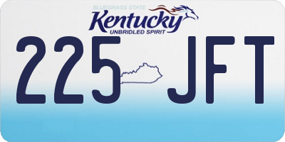 KY license plate 225JFT