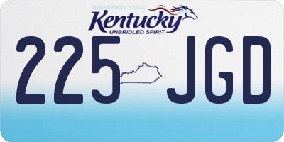 KY license plate 225JGD