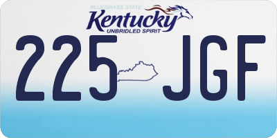 KY license plate 225JGF