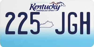 KY license plate 225JGH