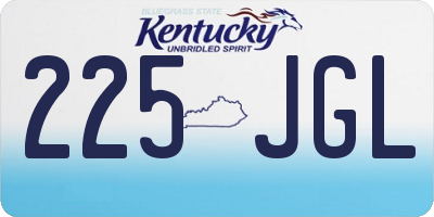 KY license plate 225JGL