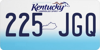 KY license plate 225JGQ