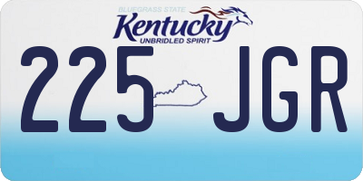 KY license plate 225JGR