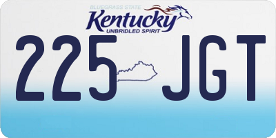 KY license plate 225JGT