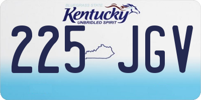 KY license plate 225JGV