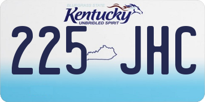 KY license plate 225JHC