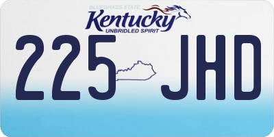 KY license plate 225JHD
