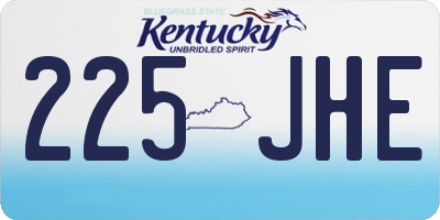 KY license plate 225JHE