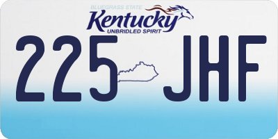 KY license plate 225JHF