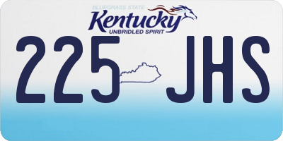 KY license plate 225JHS